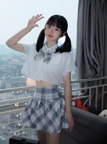 图片[6]-网格丝袜的清纯双马尾小姑娘-探姐姐